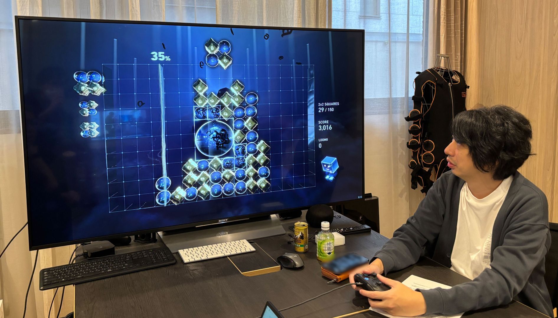 インタビュー中も実際にプレイを見せてもらうことができた