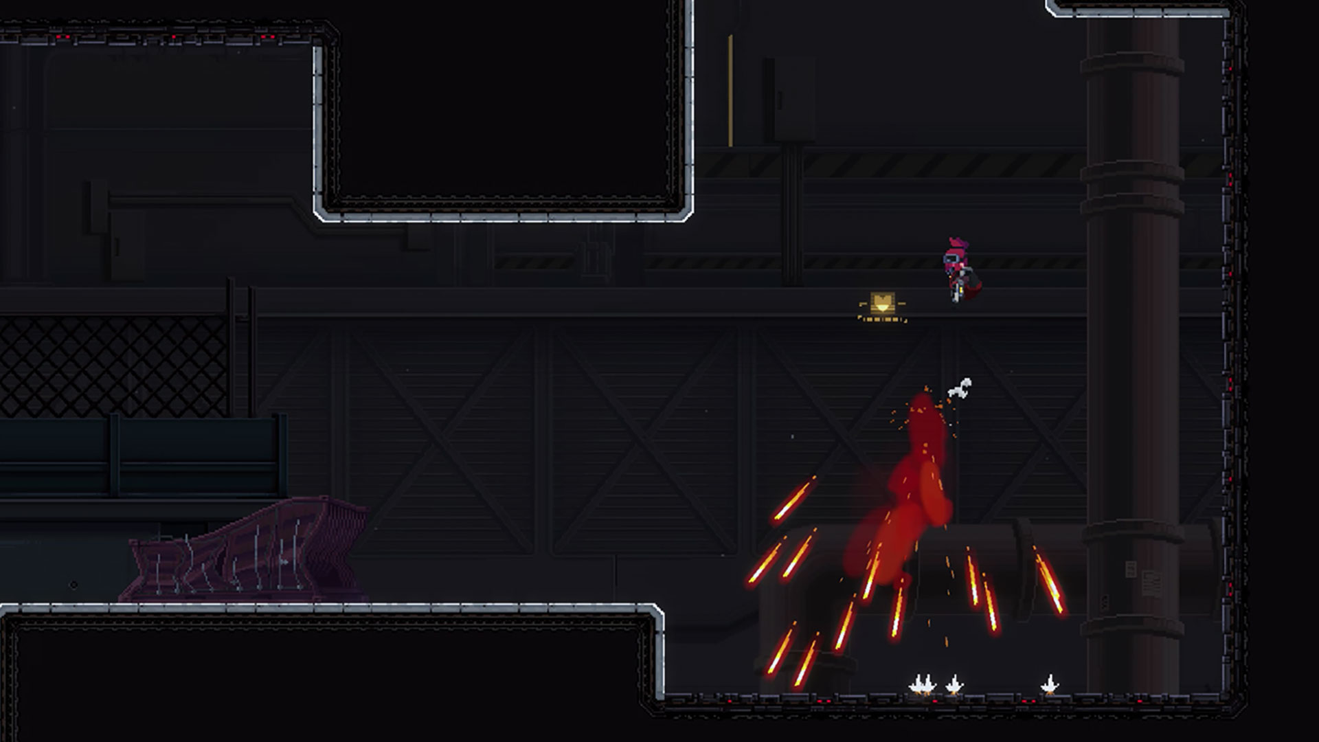 攻撃とは別にショットガンを撃つと、その反動で逆向に移動することができる