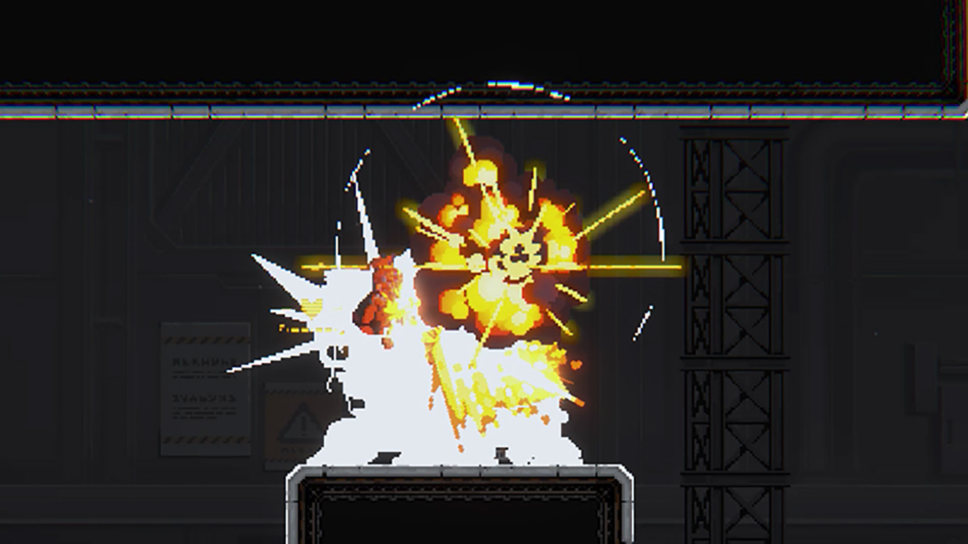 少し大きめの敵は「強力ショット」を近距離で放つことで、一撃で倒すことができる