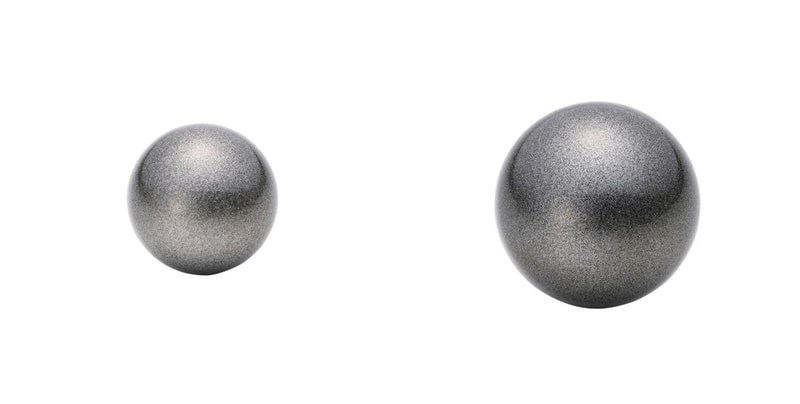 （左）直径 25mm（右）直径 34mm