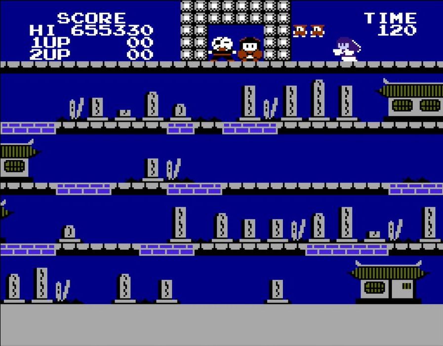 敵の親玉、なまず太夫が号令を掛けると、8体の妖怪が現れる一連の演出は本作の名物だ