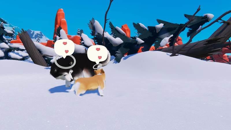 お尻の匂いを嗅ぎ合う2匹