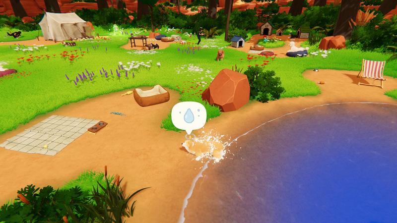 びしょ濡れになるとブルブル水を跳ね飛ばす