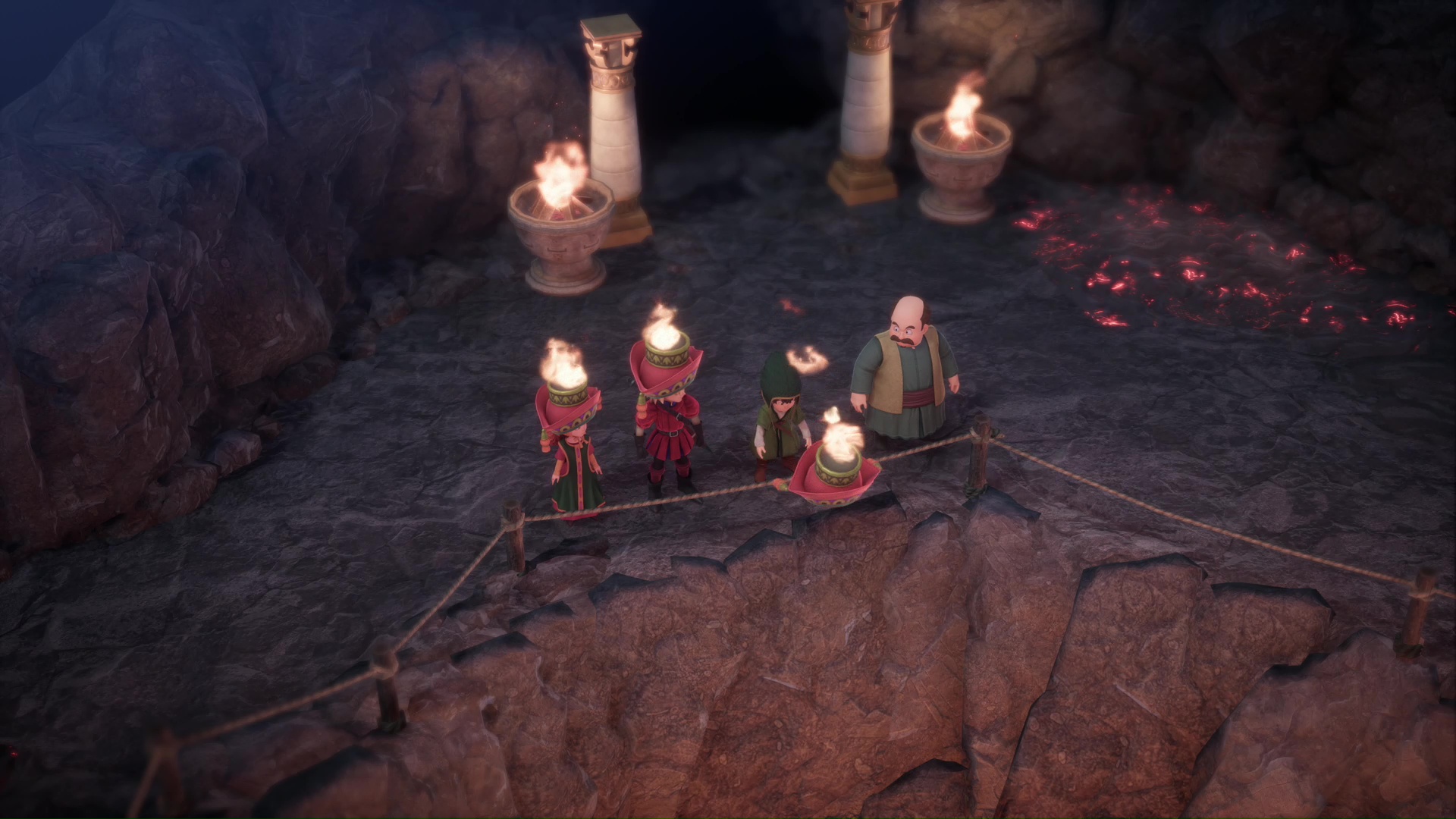 ドールルックのキャラクターが繰り広げるイベントシーン。これはエンゴウの火送りの儀のシーンだ