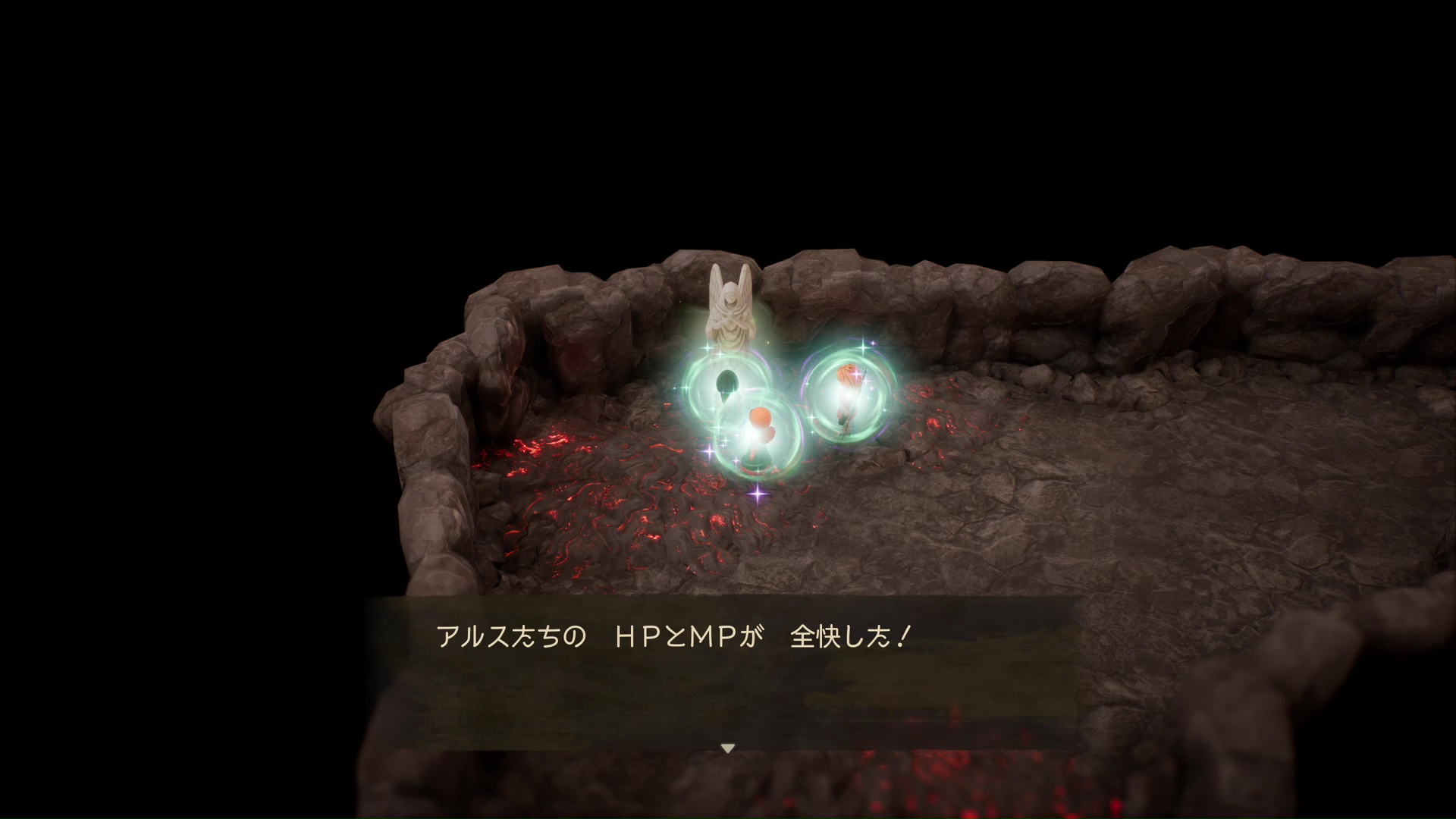 女神像はダンジョンの安らぎポイントだ。ボス前などにあるので必ず立ち寄ろう