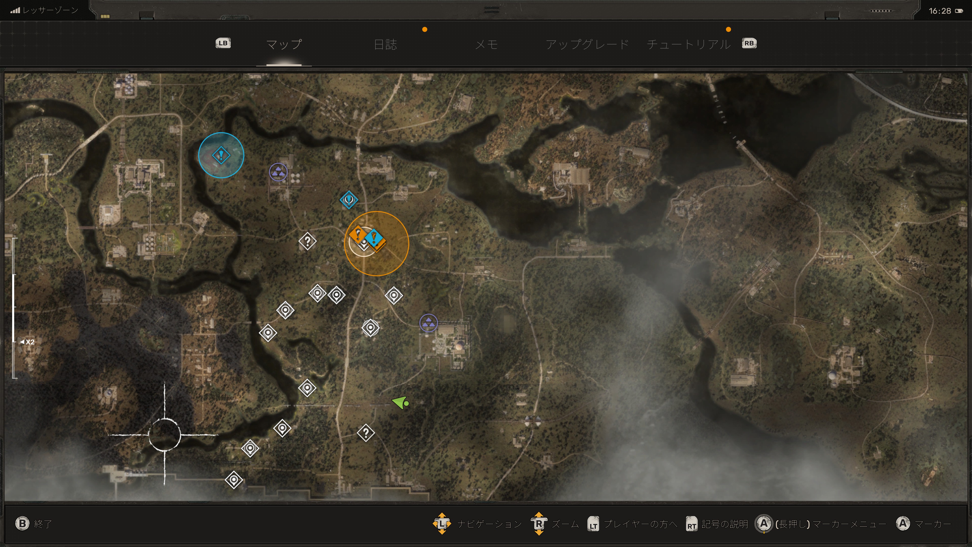 マップはかなり広大だ。廃墟やアノマリー、各勢力の拠点など様々な場所がある