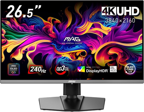 MSI QD-OLED 4K 240Hz 26.5インチ ゲーミングモニター Amazonセール】MSIのQD-OLED/4K/240Hzに対応したゲーミングモニターが