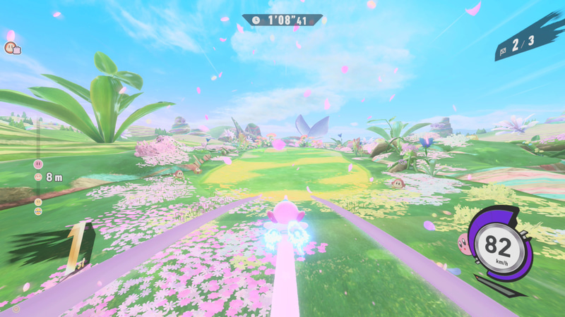 フラリア。草原と花畑のコースだ。あまり派手なエフェクトもないので走りやすい