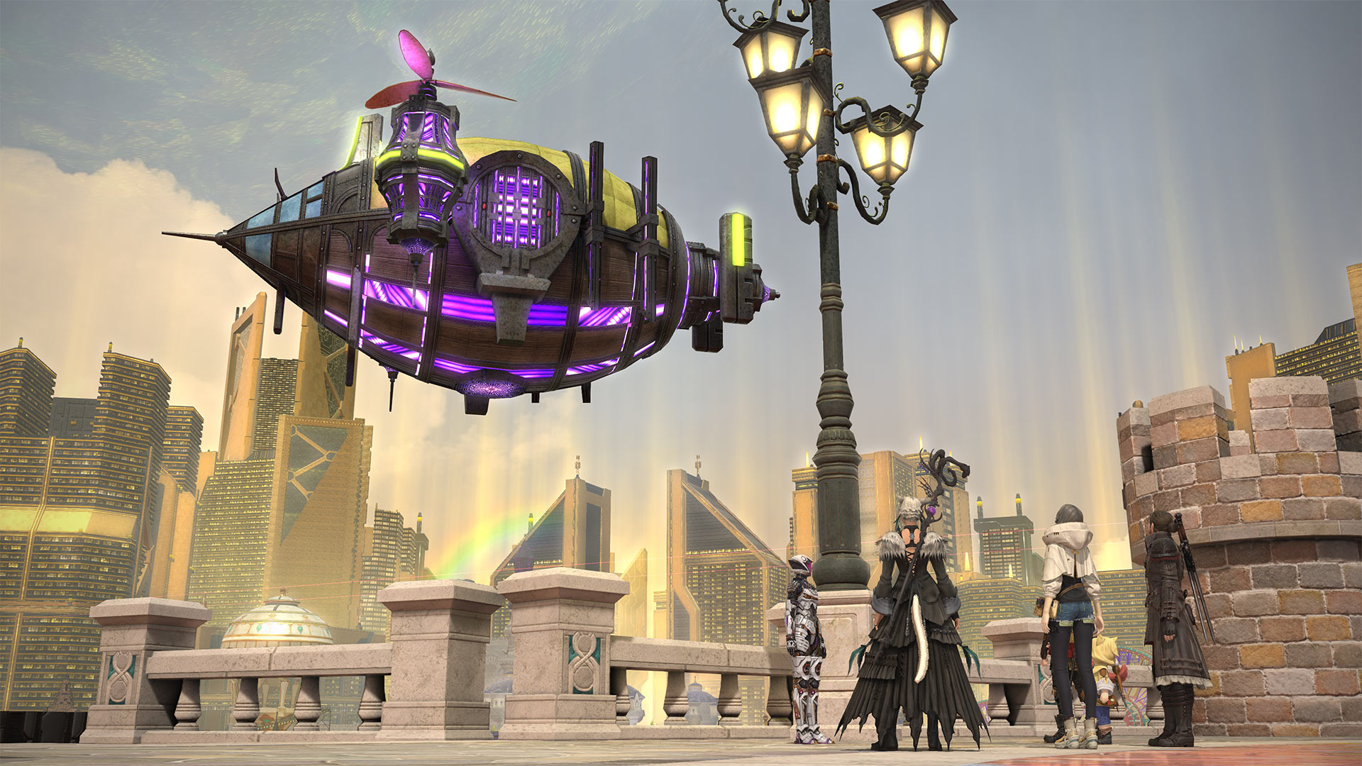 リビングメモリーのような場所に浮かんでいる飛空艇