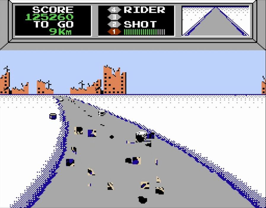 残機制のファイティングコースは、ライダーのストックがゼロになった瞬間、即ゲームオーバーとなる