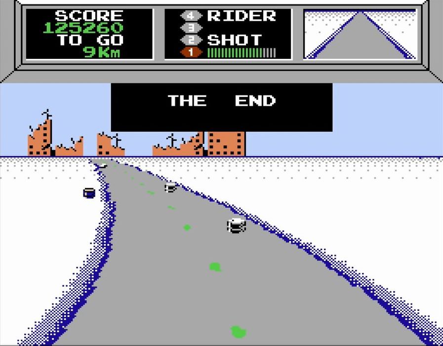 残機制のファイティングコースは、ライダーのストックがゼロになった瞬間、即ゲームオーバーとなる