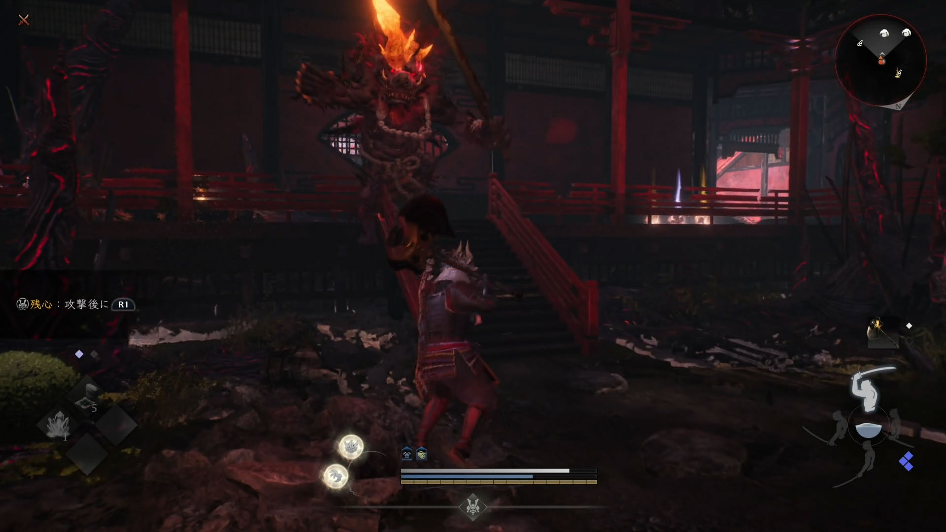 初見ではわかりにくいが、複数の敵が居る場所では戦う場所も重要だ