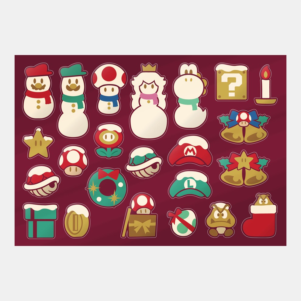 オリジナル特典「冬仕様のハテナブロックボックス」、「ホリデーイラストのステッカー」