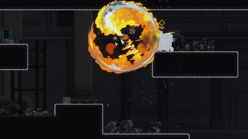 「過出力状態」ではバーストにもダメージ判定がある。攻防一体の強力な技に