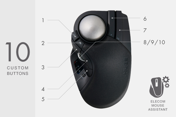 ボタンは8つとチルトホイールで計10カ所。それぞれ設定や入れ替えもできるのでかなり自由度が高い