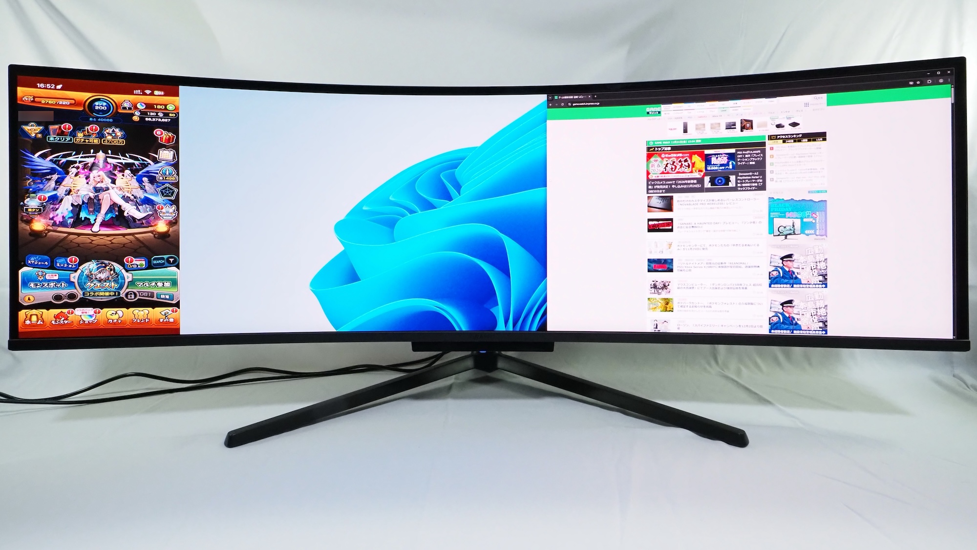 「2Win 1:2」は左をスマートフォンの縦画面、右をPCに最適化している