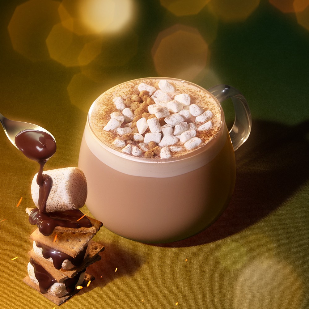 「スモア チョコレート ラテ」 価格：Short 580円、Tall 620円、Grande 665円、Venti 710円