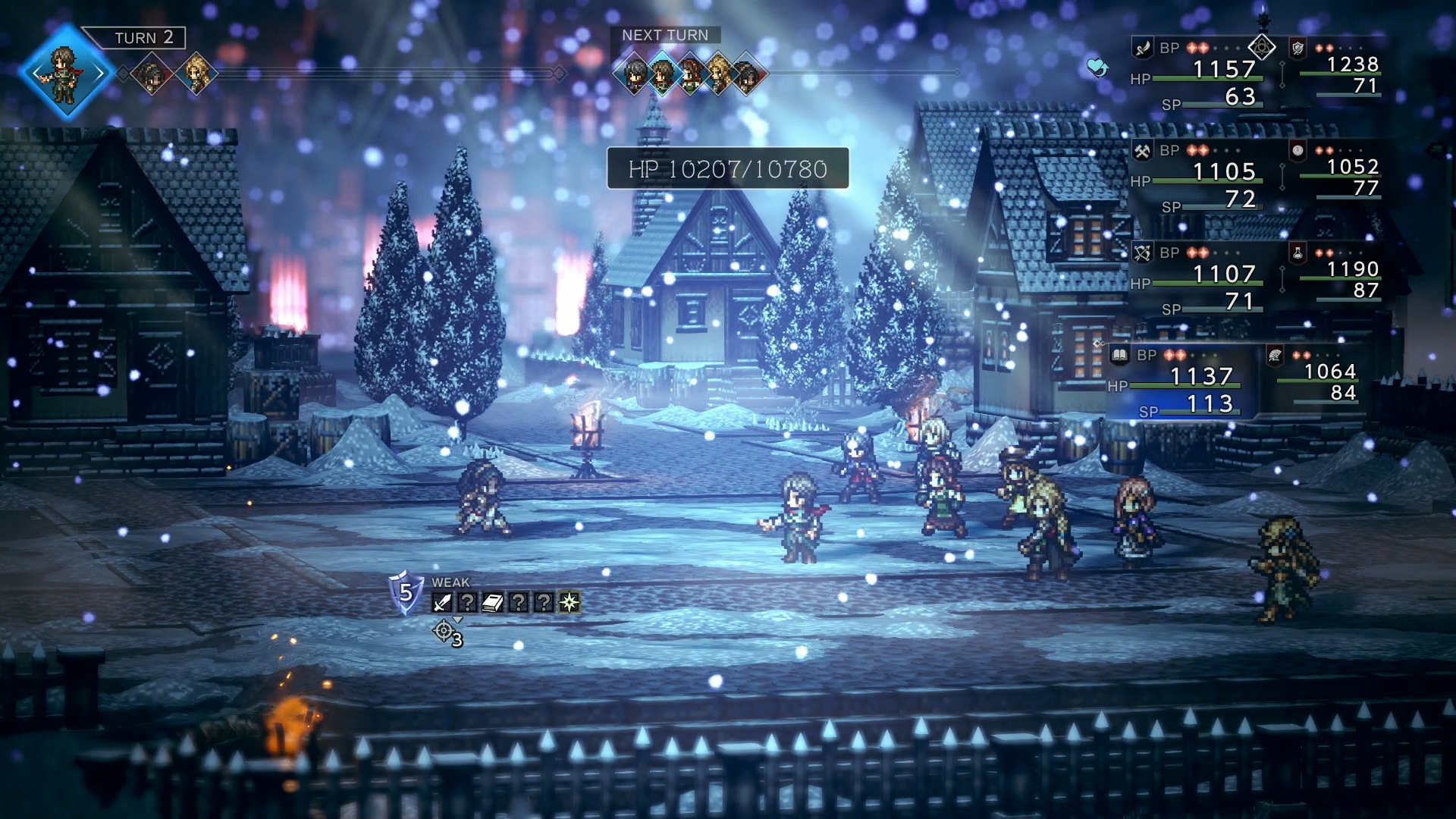 今作にも、弱点を暴く手段を持つ味方が登場する。消費SPは1で、合わせてHPもわかる優れ物だが、それで1ターン使ってしまうことと天秤にかけるので、悩ましいかぎり