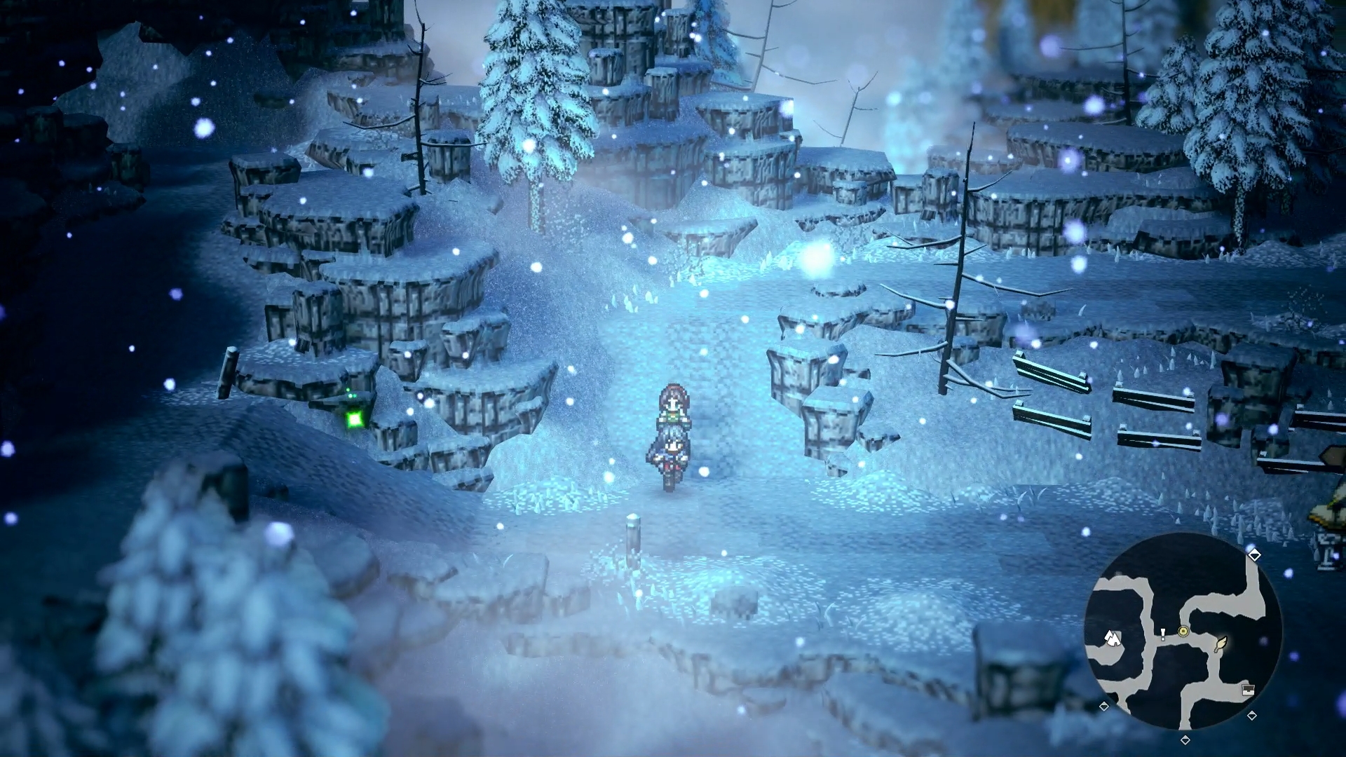 家を作るときは、場所を確保してから建てたい建物を選択して配置するだけ。シナリオが進んでいくと、よりさまざまな種類の建物を建築できるようになっていく。建築材料はガラクタを拾ったり、フィールドで見かける一定時間で回復する、光るポイントから回収が可能だ。大きな建物ほど大量の材料が必要となるので、なるべく歩いて移動するといいかもしれない