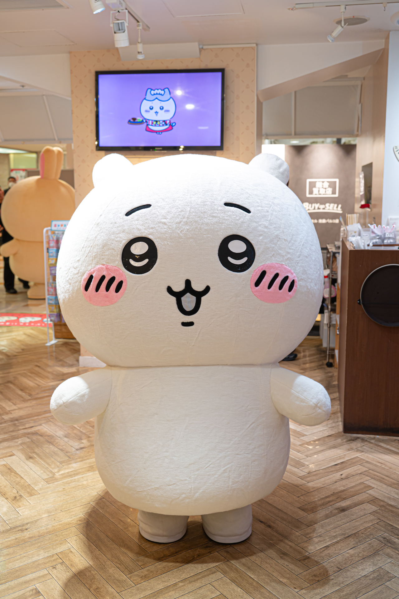 討伐フェア試食会にはちいかわ・ハチワレ・うさぎも駆けつけた