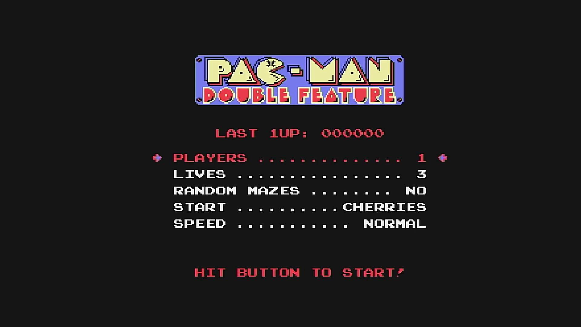 スタート時には残機数や難易度を設定できる