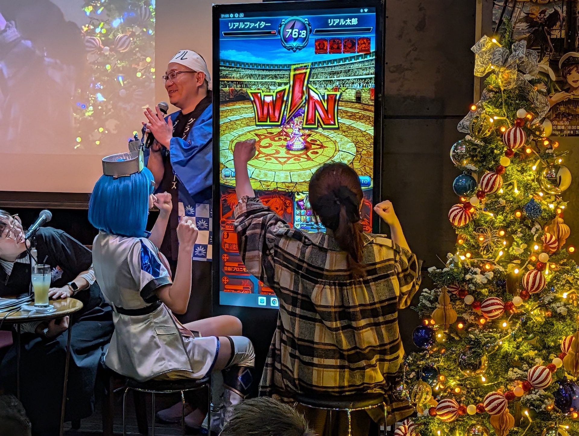 立花りあんさんと五木あきらさんのコンビも大勝利！思わずガッツポーズを見せて喜ぶ2人