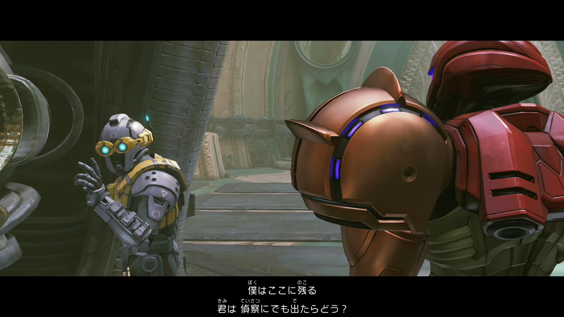 ビューロスで出会う銀河連邦の兵士たち。ここでの行動はサイキック能力を必要とするため、主にサムスのサポート役に回る