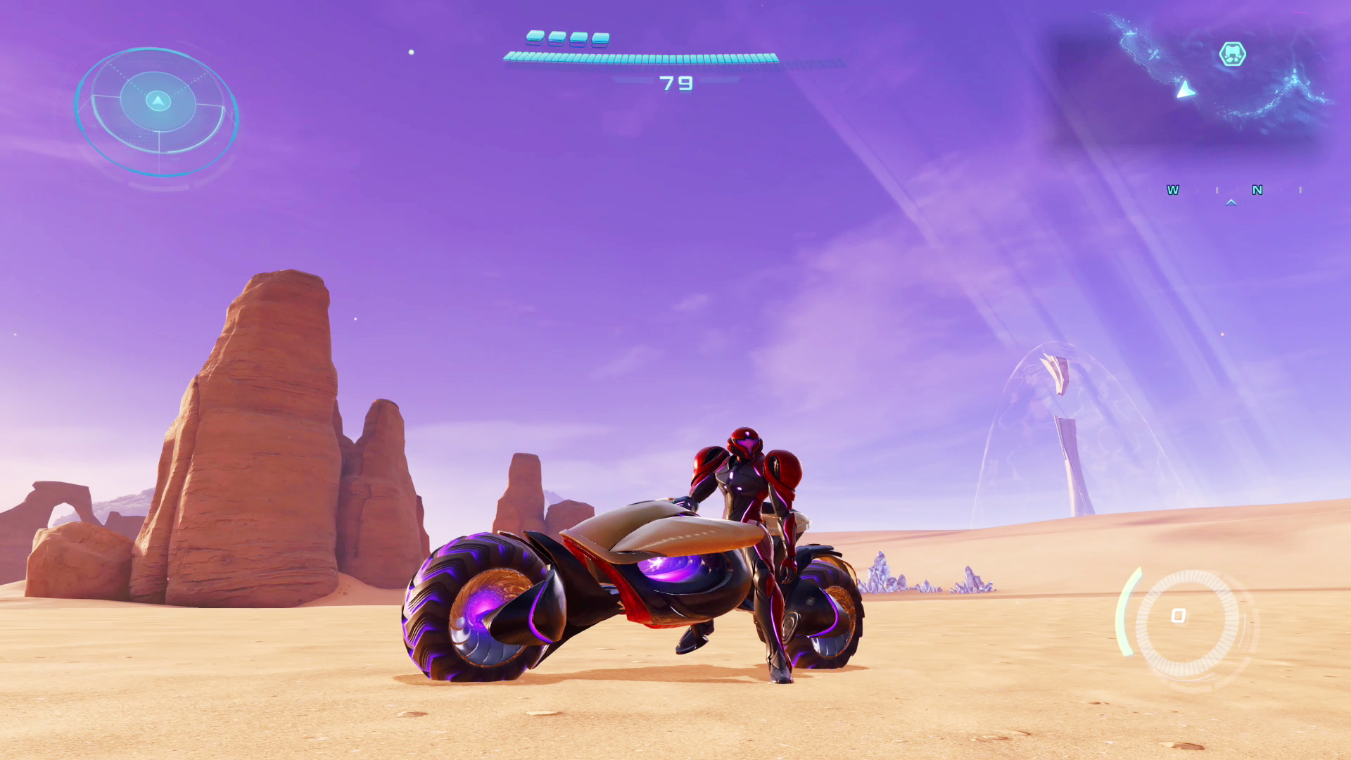 ビューロスのテクノロジーであるヴァイオラ。広くて平坦な場所であれば＋ボタンでいつでも乗り降りできる