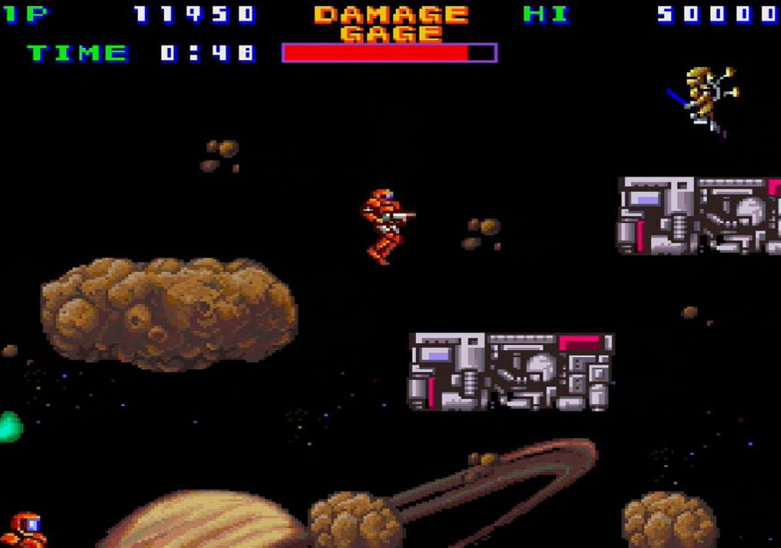 地上ステージでは2段ジャンプによる移動、または敵をかわす場面が頻出する