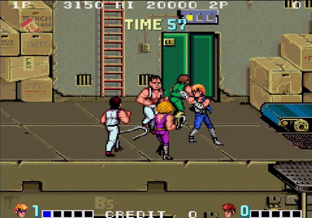 多彩な技が繰り出せるのが実に楽しい。写真は当時のプレイヤーにはおなじみの肘打ちをヒットさせたところ