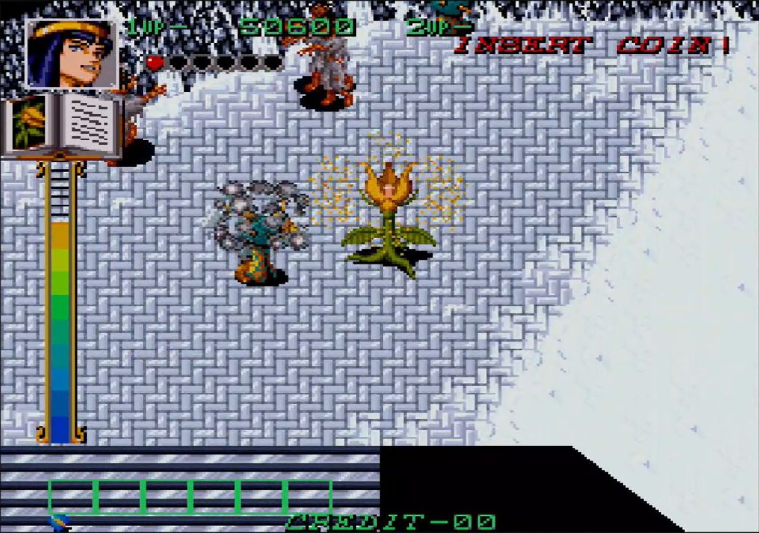 植物の魔法を発動！　見た目はシュールだが、花粉を広範囲にバラまいて敵を一掃できるその威力は折り紙付きだ