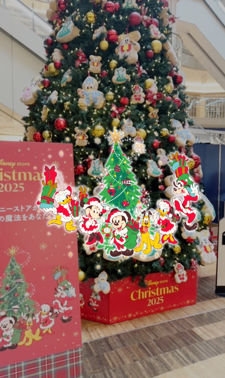 クリスマスにちなんだ立体画像が出てくるので撮影してみよう