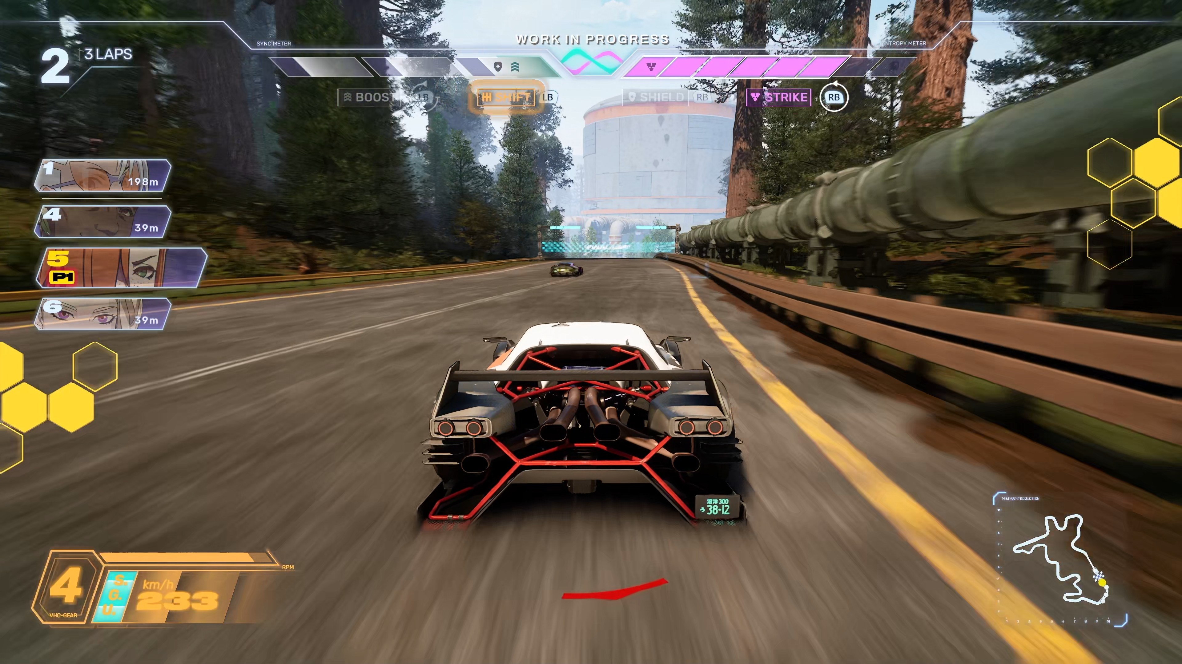 ゲージ下部にある「SHIFT」が点滅した時が「アクティブシフト」のチャンス! ここでシフト操作することで、ゲージがスムーズに溜められる