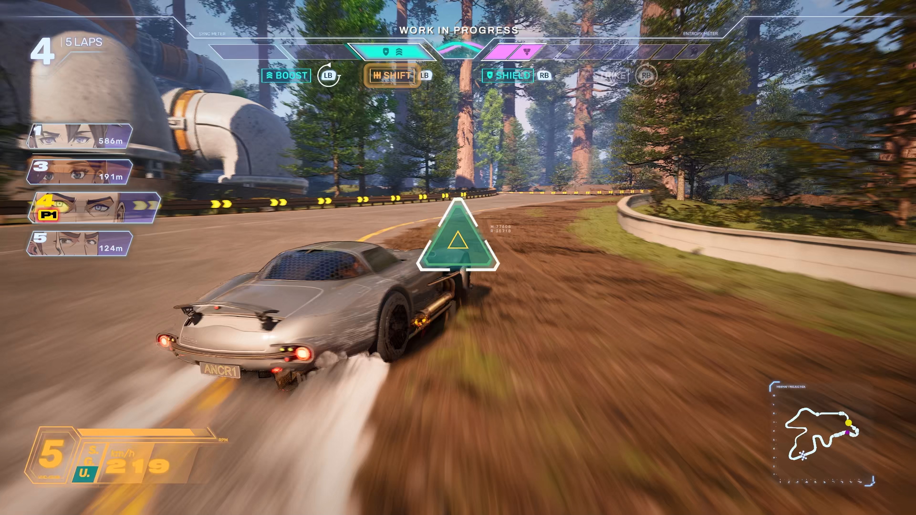 ブースト発動すると中央にアイコンが表示され、タイミングよく押すことで長時間のブーストが行なえるようになるといった要素もある