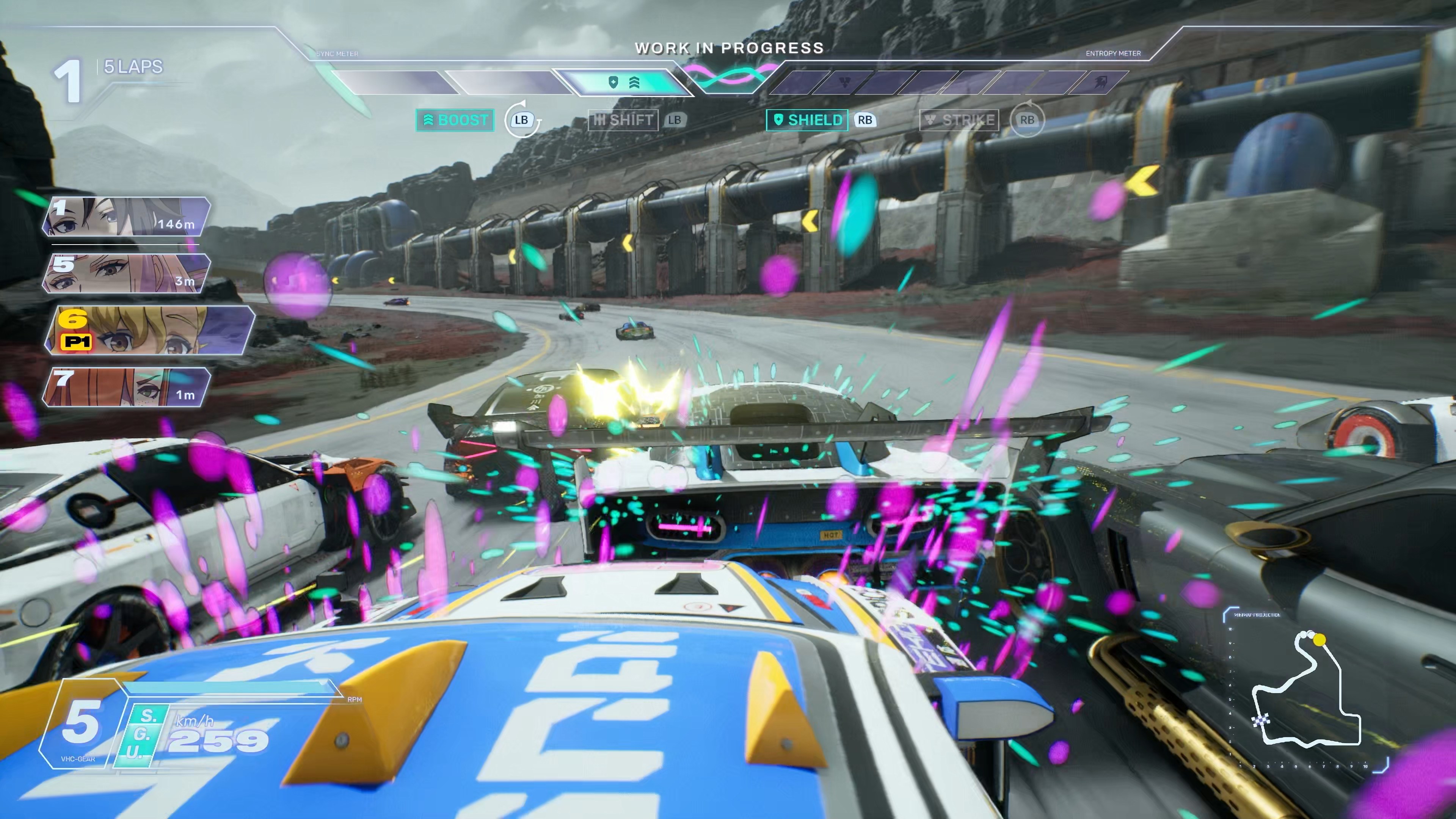 他の車両の動向をチェックするなど、戦略的な要素も重要だ