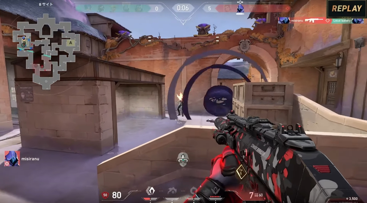 第二試合は序盤から前回大会優勝チームに所属していたmisiranu選手の「オーメン」が活躍。相手がスキルに隠れようとする動きを読み、撃ち合いを制するなど好プレーを見せた