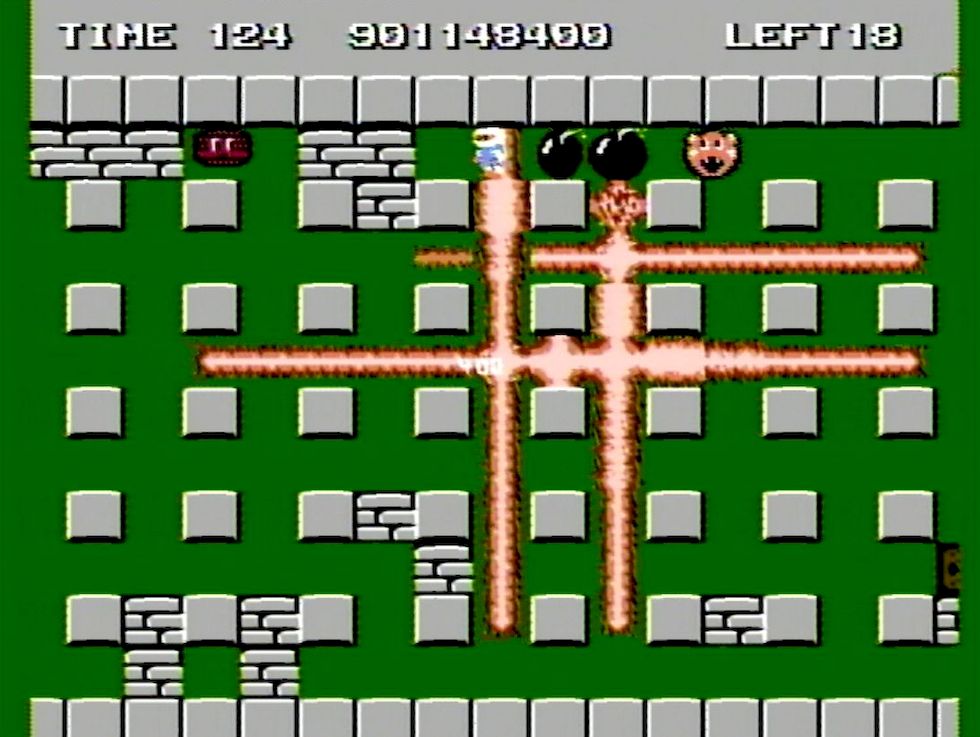 ※写真はファミコン版「ボンバーマン」で撮影（以下同）