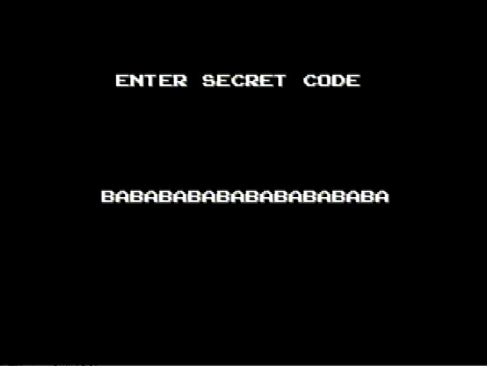 当時、多くの雑誌で紹介された、パスワードを「BABA……」と入力すると遊べるステージ0
