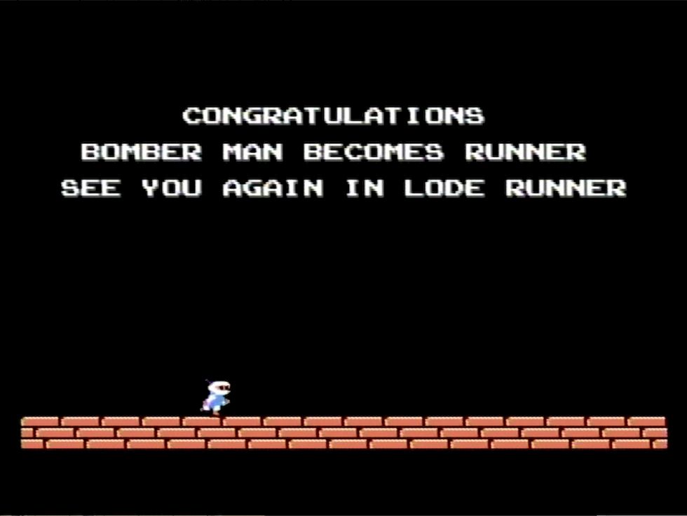 ステージ50クリア後、ロボットがランナーに変身するシーンは、当時のテレビCMでも放送されていた