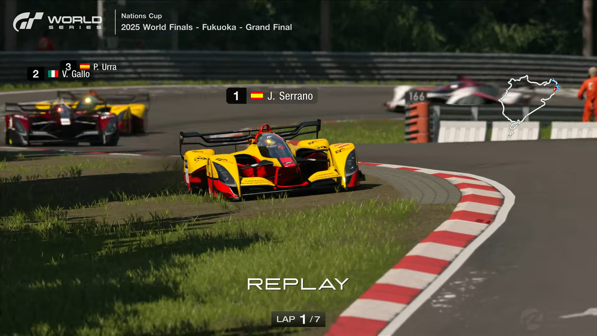 セラーノ選手は1周目の中盤で大きくミス