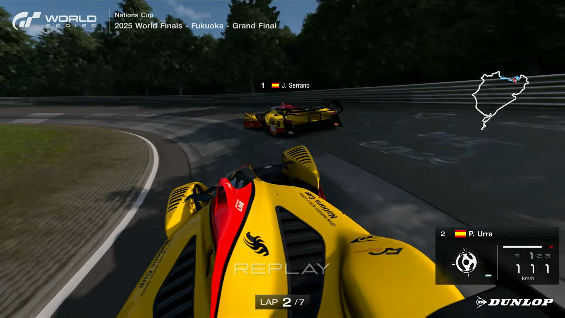 2周目にもセラーノ選手はミスしてしまうが、リカバリーして1位をキープした