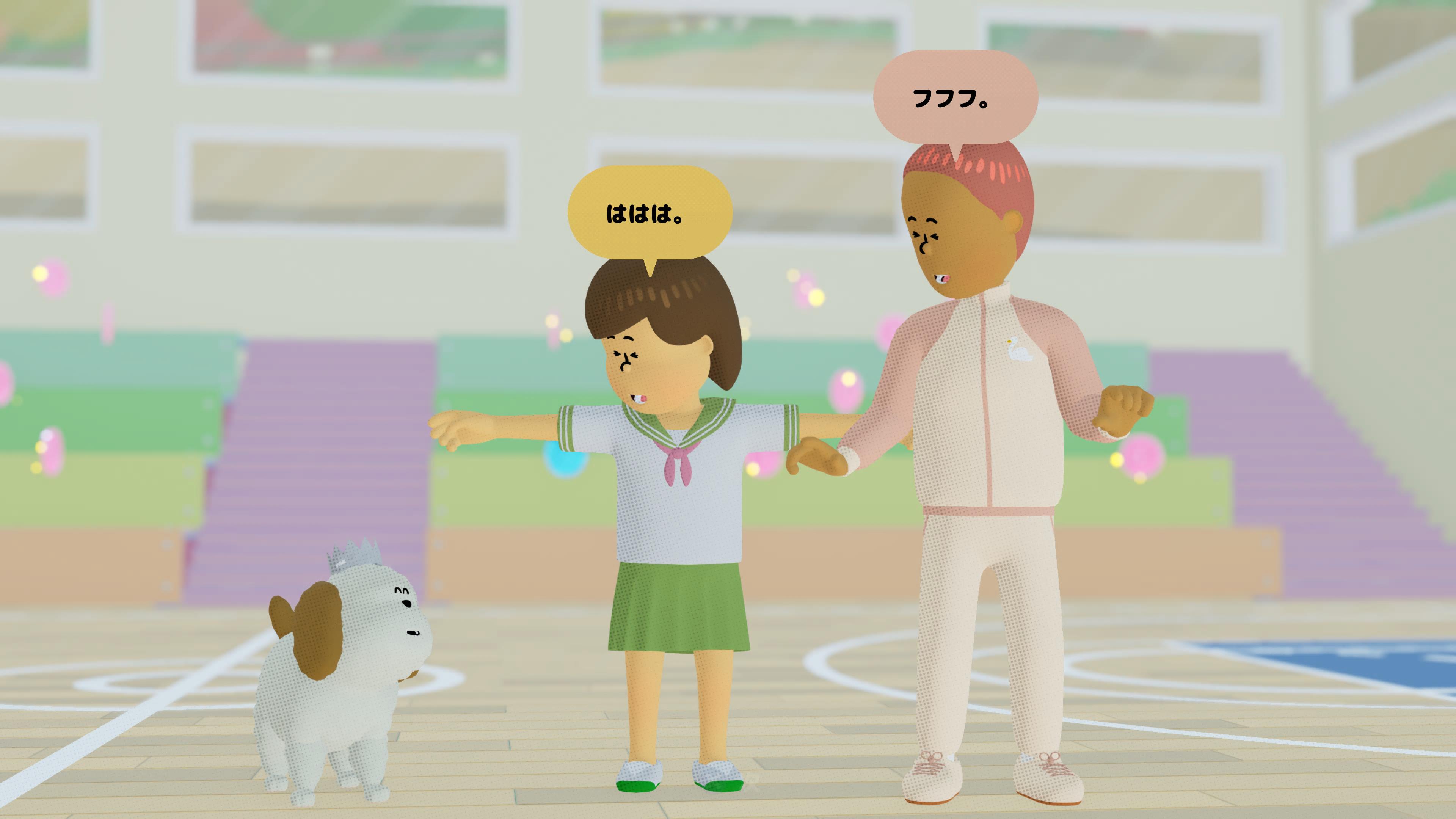 体育の白鳥先生。ティーンにバレエ仕込みの回転を教えてくれる