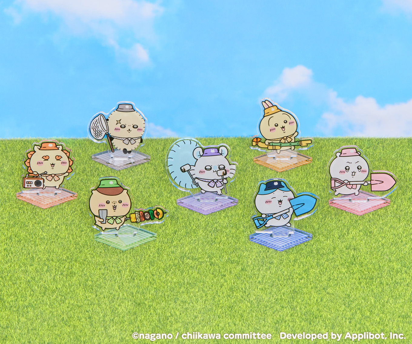 ちいかわぽけっと ピクニックなトレーディングアクリルスタンド（全7種）単品 各495円/BOX 3,465円　※ブラインド