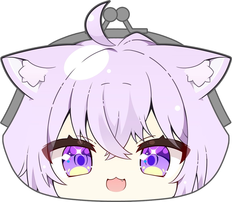 がま口財布：耳まで再現！猫又おかゆさんデフォルメイラストを使用したがま口財布