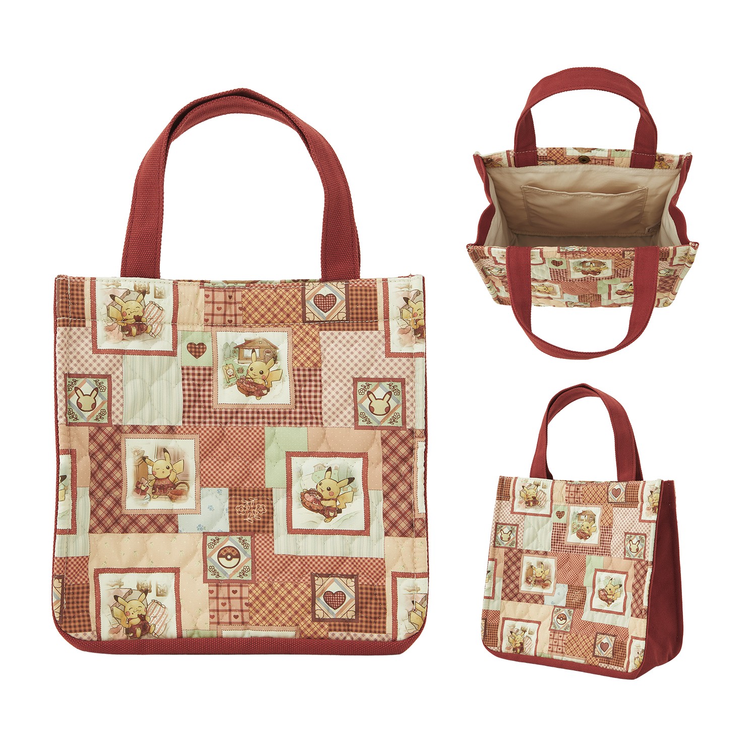 パッチワーク風ミニトートバッグ