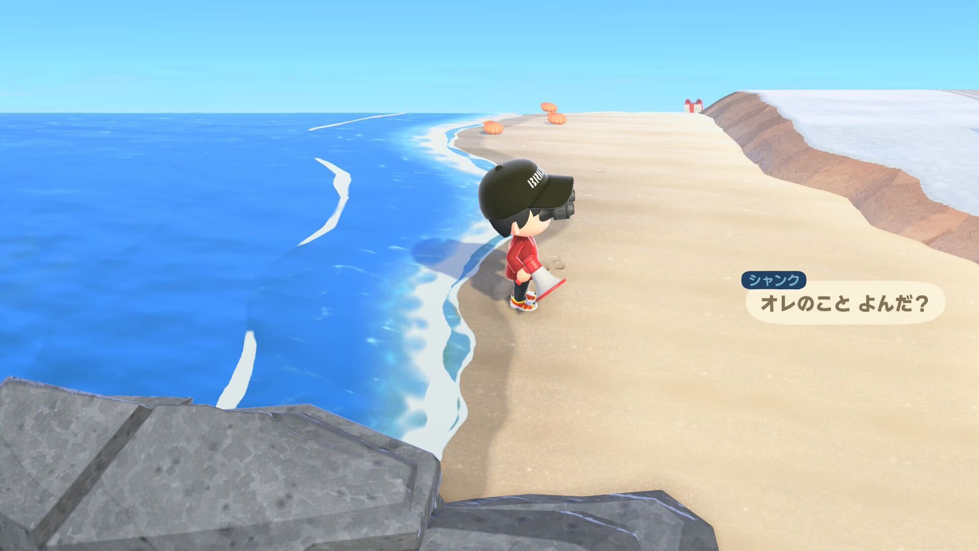 家の中の住人は反応がないが、案内所の前にやってくるどうぶつたちは呼びかけて応じてくれる