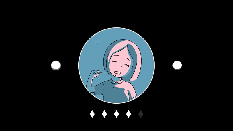 プレーヤーの基本操作は画面上のボタンを押すこと