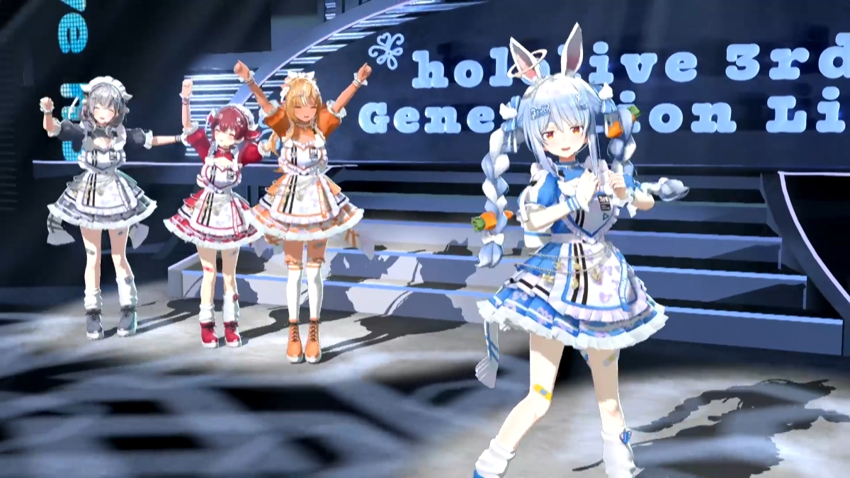 「きゅる☆ちあ（兎田ぺこら、不知火フレア、白銀ノエル、宝鐘マリン）」