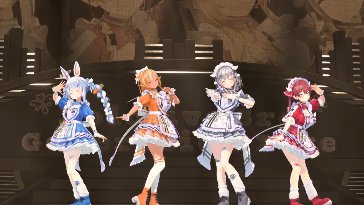 「3tay on, 3tay together（兎田ぺこら、不知火フレア、白銀ノエル、宝鐘マリン）」