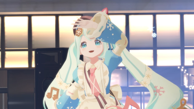 雪ミクが歌い踊るパフォーマンスに見入る。温かくて幸せな気持ちになれる時間だ